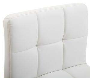 HOMCOM scaun rotativ din piele sintetica, 46x51x76-88cm, alb | Aosom RO