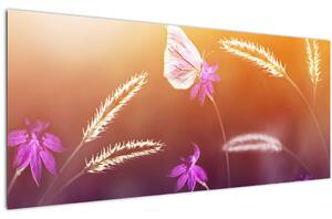 Tablou - Fluture roz (120x50 cm)