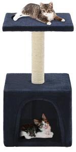 Ansamblu pisici, stâlpi din funie sisal, albastru închis, 55 cm