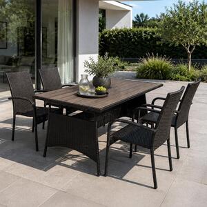 Set mobilier de grădină pentru dining AVENBERG TAVOLO maro