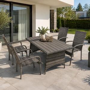 Set mobilier de grădină pentru dining AVENBERG TAVOLO gri