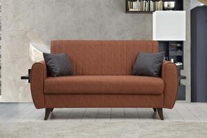 Canapea extensibila cu 2 locuri Alkon cu Lada de Depozitare, 158x86x77 cm