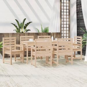 Set cu masă de grădină, 7 piese, lemn masiv de pin