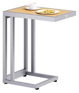 Masă laterală cu blat WPC - 65,5 x 50 x 40 cm Gri
