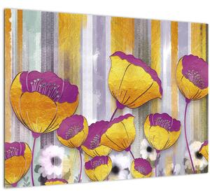 Tablou - Ilustrațir cu flori (70x50 cm)