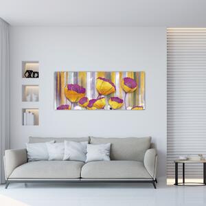 Tablou - Ilustrațir cu flori (120x50 cm)