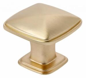 Buton pentru mobila Point, finisaj auriu periat GT, 30x30 mm
