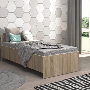 Pat pentru copii JUNIOR 160 x 80 cm din stejar decor sonoma