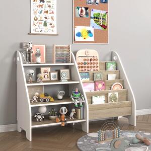 Raft practic Montessori 2in1 pentru copii - sonoma + alb