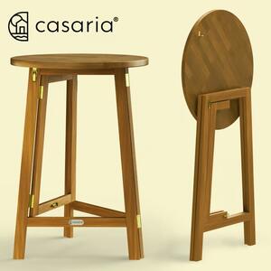 Masă de bar pliabilă din lemn de acacia