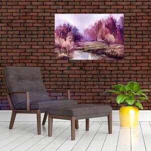 Tablou - Peisaj de toamnă - pictură (90x60 cm)