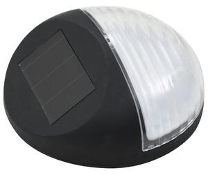 Lămpi solare de exterior cu LED-uri, 12 buc., negru, rotund