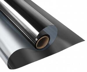 Folie oglinda unidirectionala anti-UV pentru ferestre, privacy static, 60x300, negru