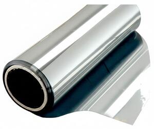 Folie geam anti-UV 99%, efect oglinda zi, 60×300, argintiu
