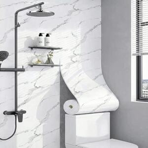Rola tapet PVC autoadeziv 60x300 cm – marmura alb cu gri