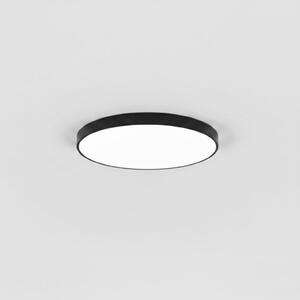 Plafonieră LED Rotundă 50 cm, Ultra Slim, Neagră, IP44 – Echivalent 600W