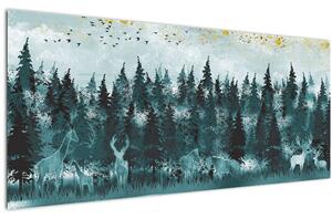 Tablou - Animale din pădure (120x50 cm)