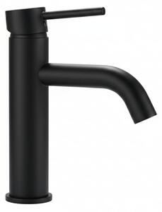 Robinet Lavoar Negru mat black low, montaj pe blat, design modern, înaltime joasa