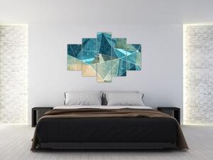 Tablou - Abstract turcoaz (150x105 cm)