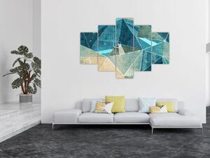 Tablou - Abstract turcoaz (150x105 cm)