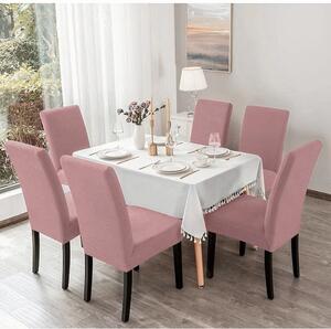 Set 6 huse elastice pentru scaune culoare Roz