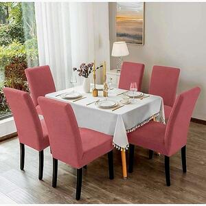 Set 6 huse elastice pentru scaune culoare Roze
