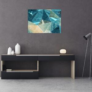 Tablou - Abstract turcoaz (70x50 cm)