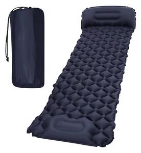 Saltea autogonflabila pentru camping, pompa incorporata, impermeabila, cu tetiera