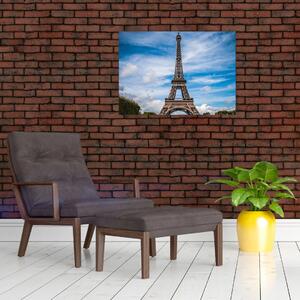 Tablou pe sticlă - Turnul Eiffel (70x50 cm)
