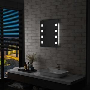 Oglindă cu LED de perete pentru baie, 50 x 60 cm
