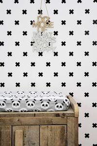 Noordwand Fabulous World Tapet Cross, alb și negru, 67104-6 67104-6