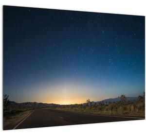 Tablou - Cer de noapte deasupra drumului (70x50 cm)
