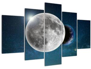 Tablou - Pământul în eclipsa de lună (150x105 cm)