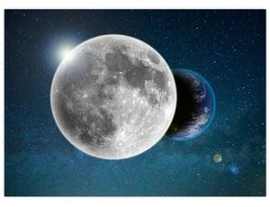 Tablou - Pământul în eclipsa de lună (70x50 cm)