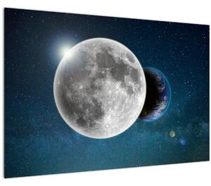 Tablou - Pământul în eclipsa de lună (90x60 cm)