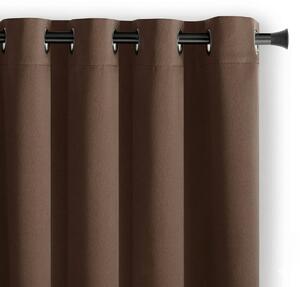 Draperie Blackout Maro cu Inele Argintii 140x244 cm – Opacitate 90%