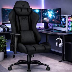 Scaun ergonomic pentru jocuri HC-1013 - husă textilă neagră de înaltă calitate