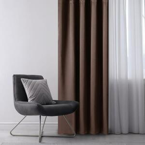 Draperie blackout maro cu rejansă, 140x244 cm, opacitate 90%