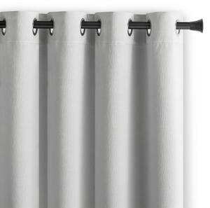 Draperie Blackout Alba cu Inele Argintii 140x244 cm – Opacitate 90%