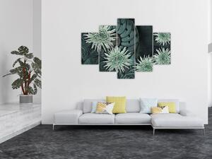 Tablou - Flori verzi (150x105 cm)