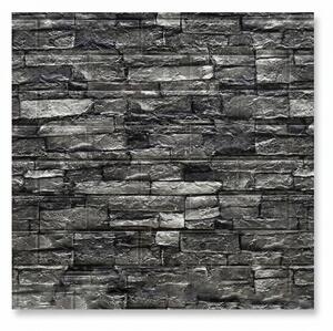 Tapet 3D Autoadeziv Piatra Gri, Set 10 Panouri Decorative, 70 x 77 cm, Grosime 3mm