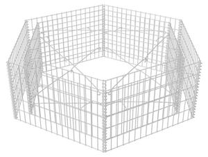 Strat înălțat gabion hexagonal, 160 x 140 x 50 cm