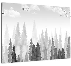 Tablou - Culmi de pădure (70x50 cm)