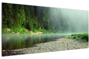 Tablou - Râu lângă pădure (120x50 cm)