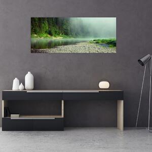 Tablou - Râu lângă pădure (120x50 cm)