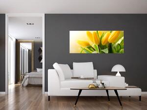 Tablou - Lalele galbene (120x50 cm)