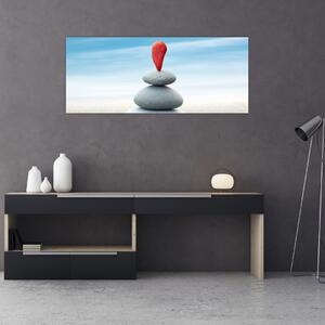 Tablou -Echilibru cu pietre (120x50 cm)