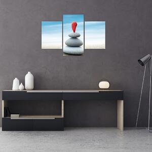 Tablou -Echilibru cu pietre (90x60 cm)