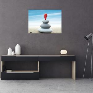 Tablou -Echilibru cu pietre (70x50 cm)