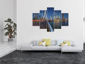 Tablou - Amurg în Rotterdam, Olanda (150x105 cm)